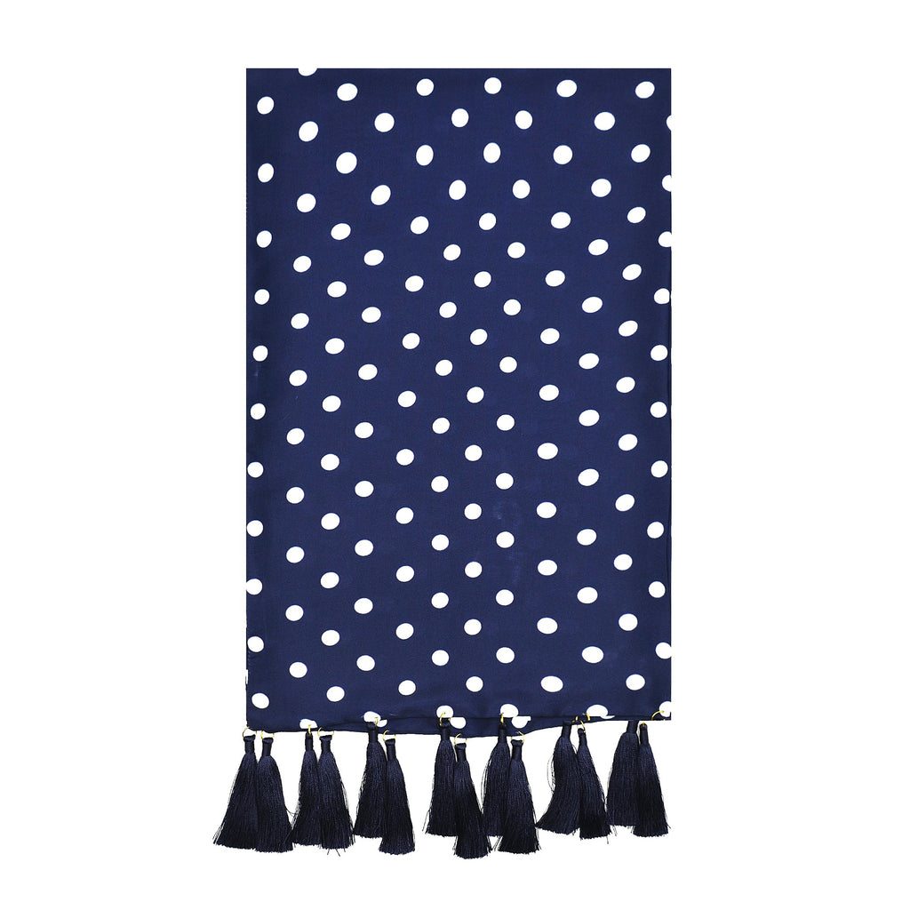 SMALL BLUE POLKA DOTS SCARF - PREMIUM COLLECTION