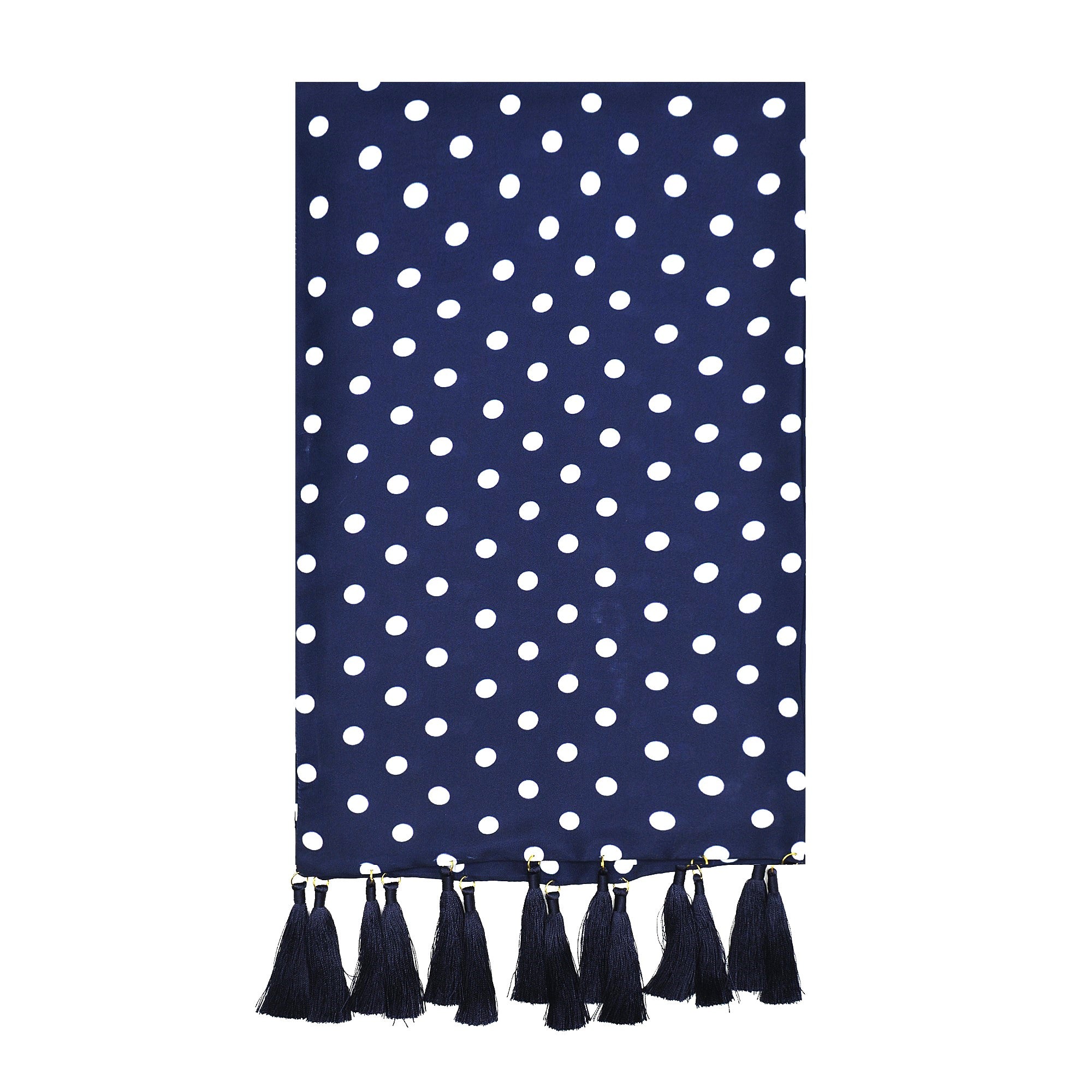 SMALL BLUE POLKA DOTS SCARF - PREMIUM COLLECTION