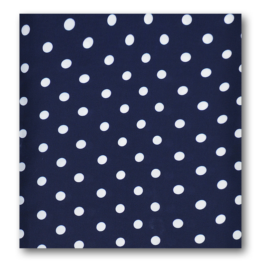 SMALL BLUE POLKA DOTS SILK ASCOT AND POCKET SQUARE SET – PREMIUM COLLECTION