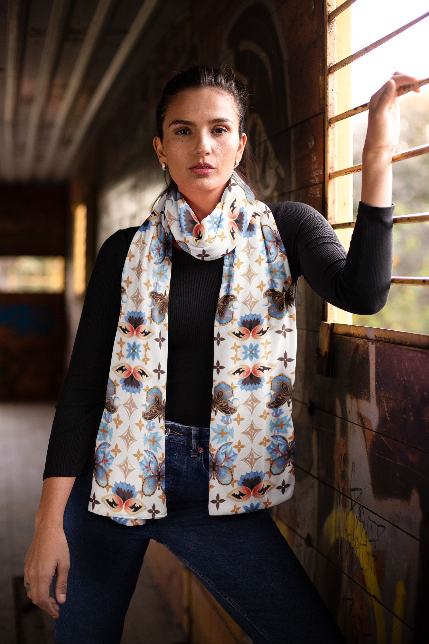 DAMIEN HIRST SILK WOMEN SCARF – PREMIUM COLLECTION