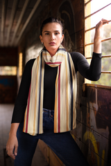 GEOMETRIC ABSTRACTION SILK WOMEN SCARF – PREMIUM COLLECTION