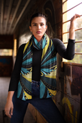 GEOMETRIC COLORFUL ABSTRACT SILK WOMEN SCARF – PREMIUM COLLECTION