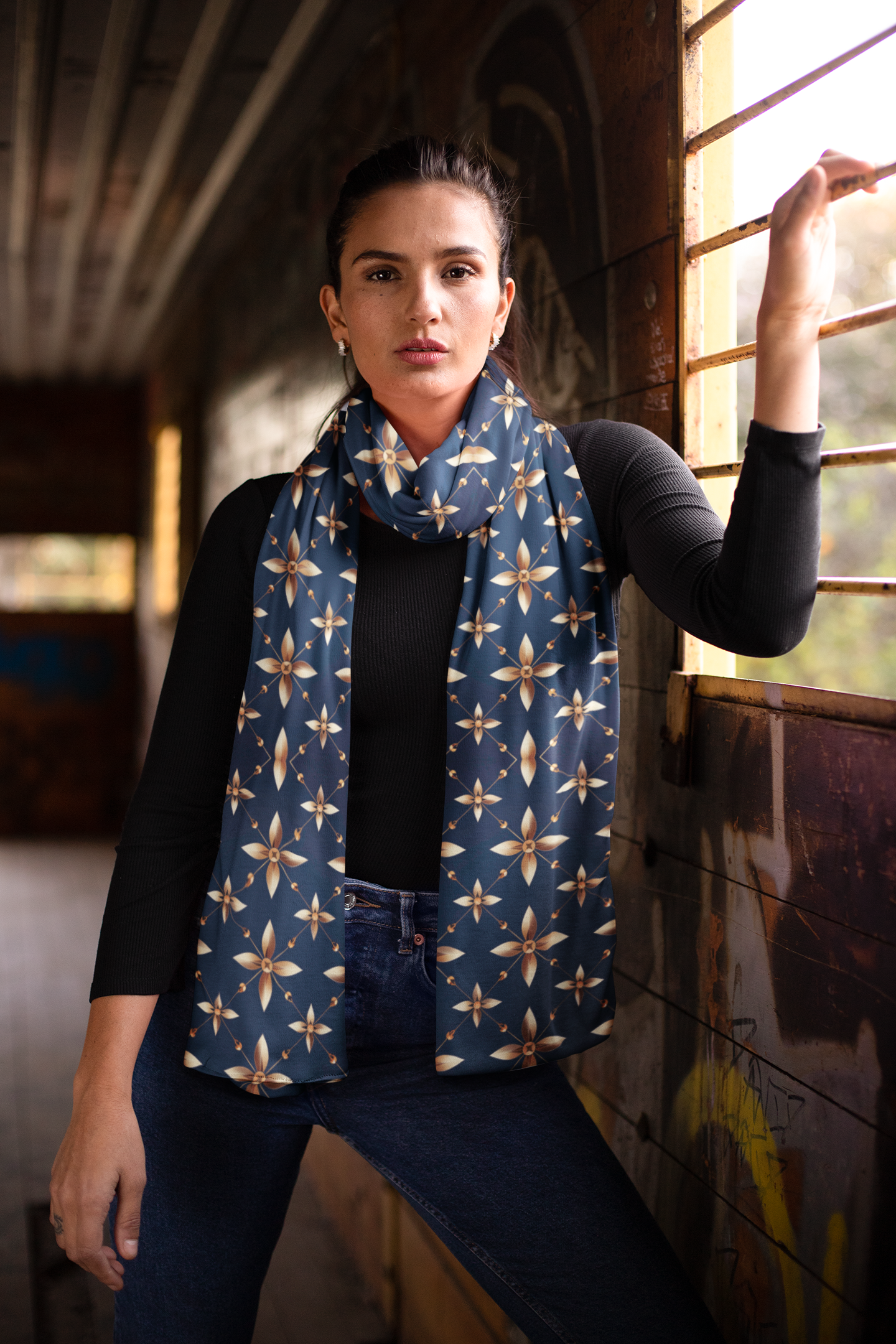 ART DECO SILK WOMEN SCARF – PREMIUM COLLECTION