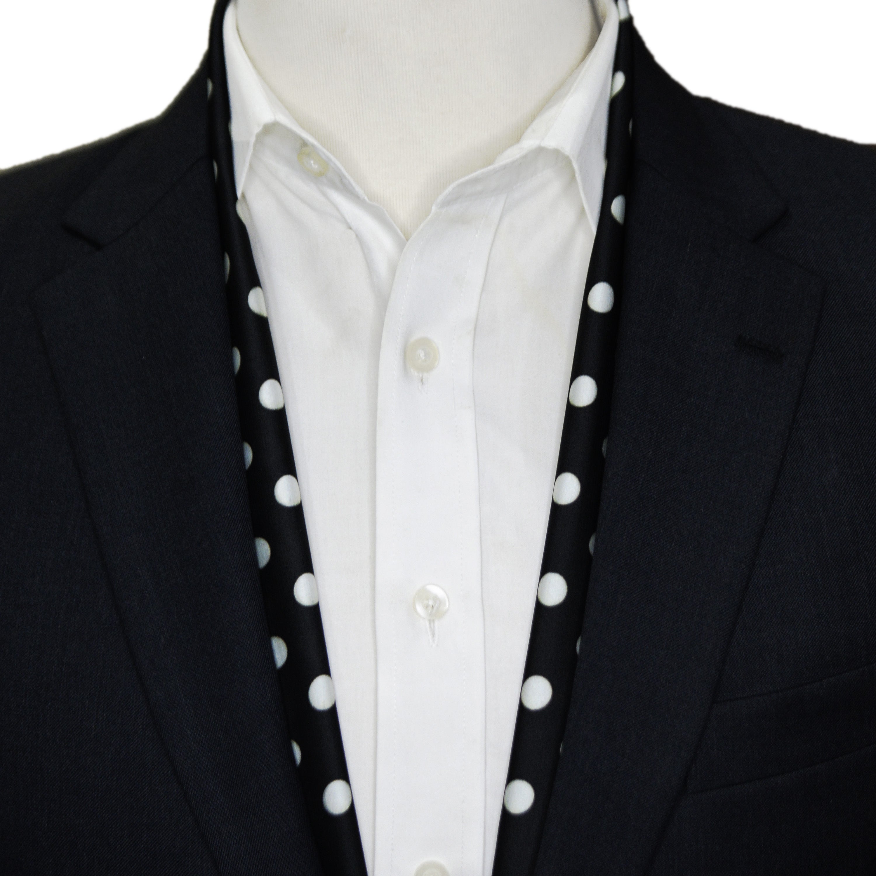 SMALL BLACK POLKA DOTS SCARF - PREMIUM COLLECTION