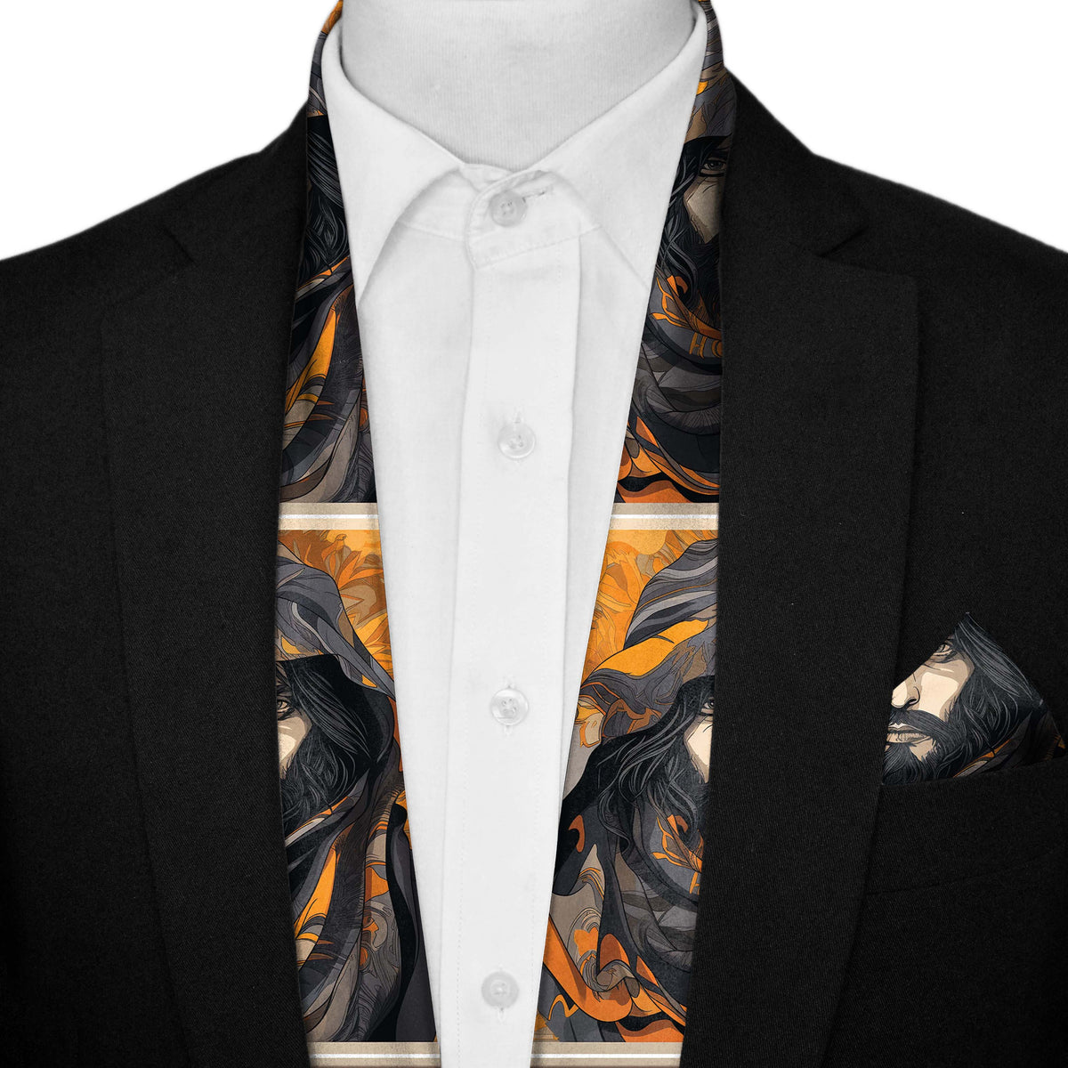 ANGRY MAN SCARF AND POCKET SQUARE SET – PREMIUM COLLECTION