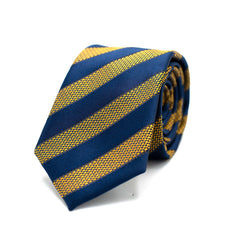 COLOR JACQUARD STRIPED TIE AND POCKET SQUARE SET