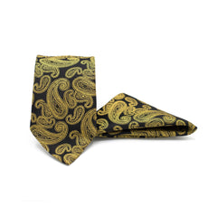 GOLDEN OPULENCE TIE AND POCKET SQUARE SET