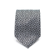 GEOMETRIC PATTERN TIE AND POCKET SQUARE SET