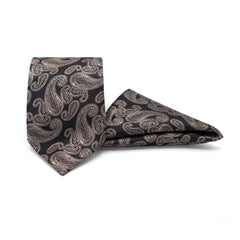 SILVER MYSTIQUE TIE AND POCKET SQUARE SET