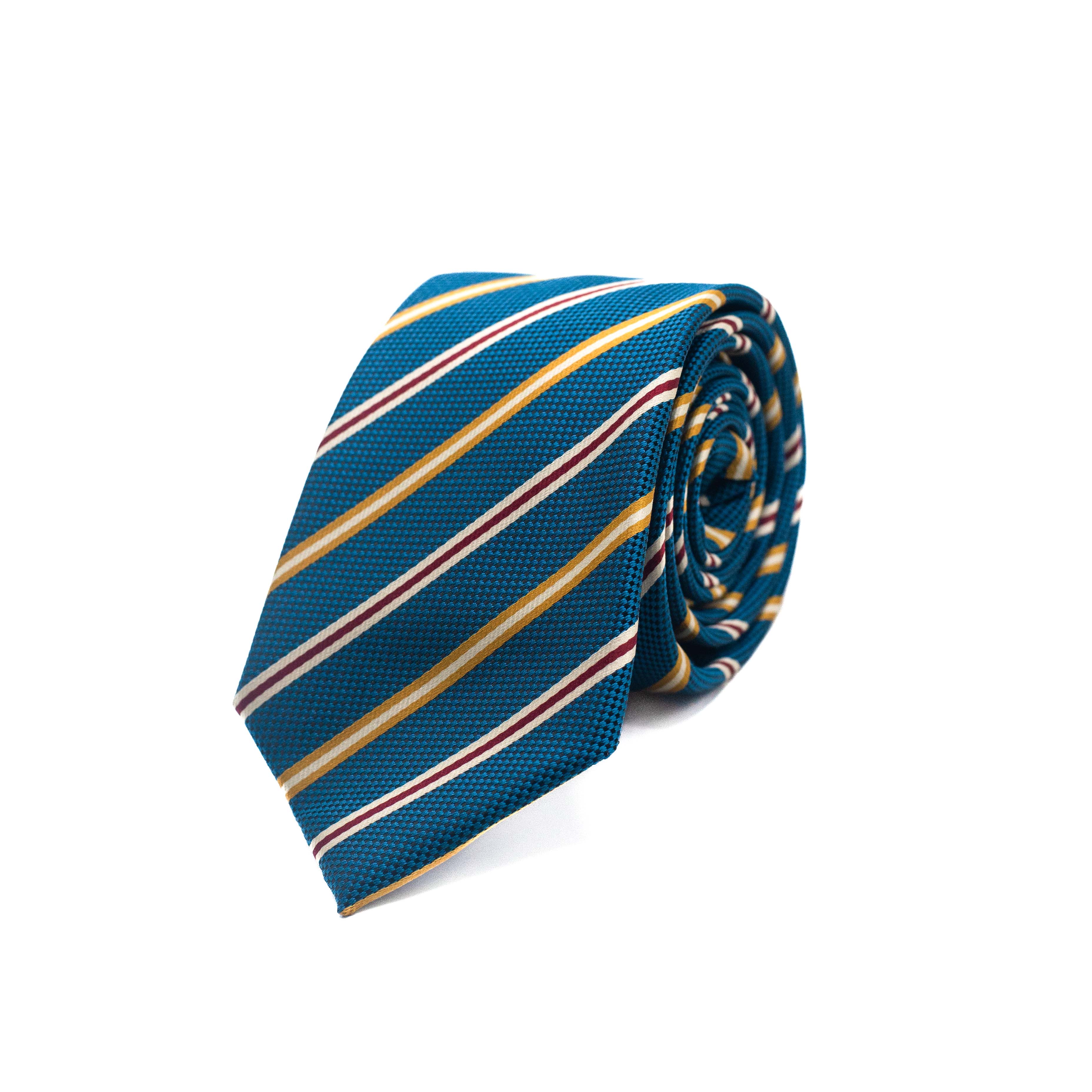 CLASSIC STRIPED  TIE AND POCKET SQUARE SET