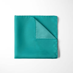 TURQUOISE SILK POCKET SQUARE