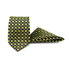 RADIANT YELLOW WEAVE TIE AND POCKET SQUARE SET