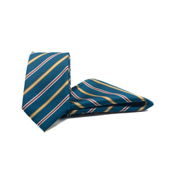 CLASSIC STRIPED  TIE AND POCKET SQUARE SET