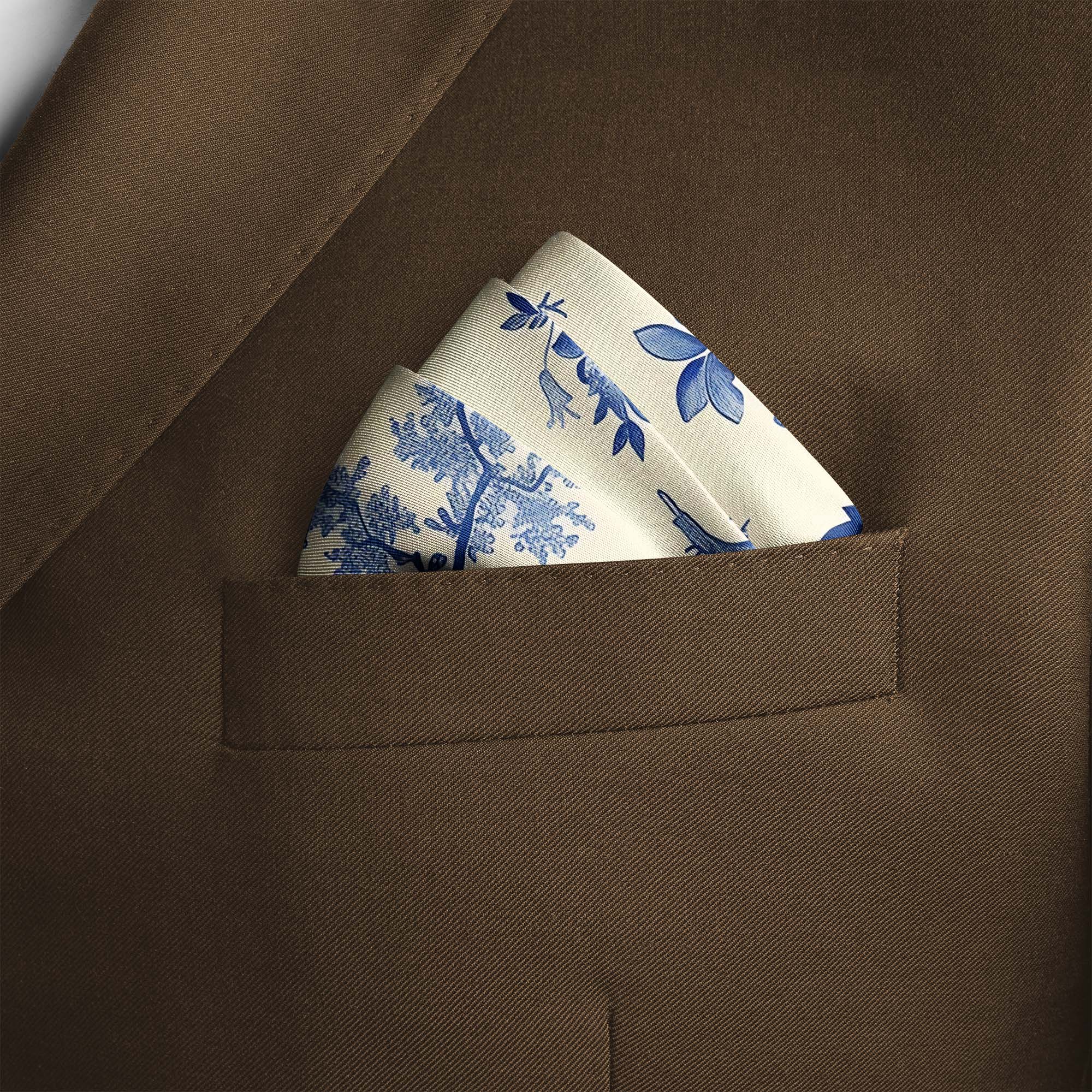 TRADITIONAL CHINESE SILK POCKET SQUARE