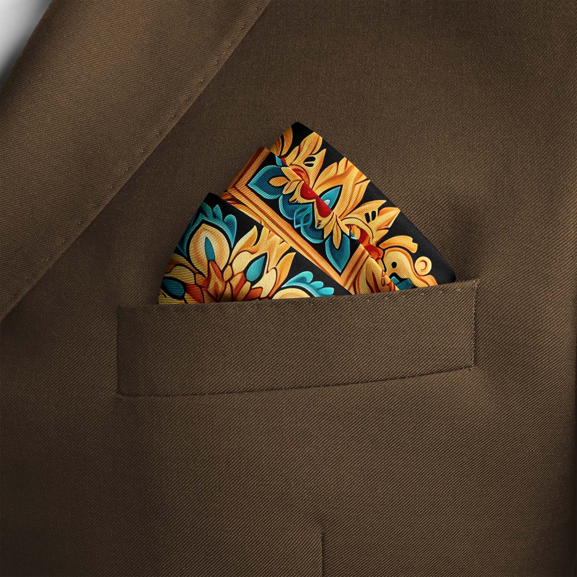 TURKISH TAPESTRY SILK POCKET SQUARE