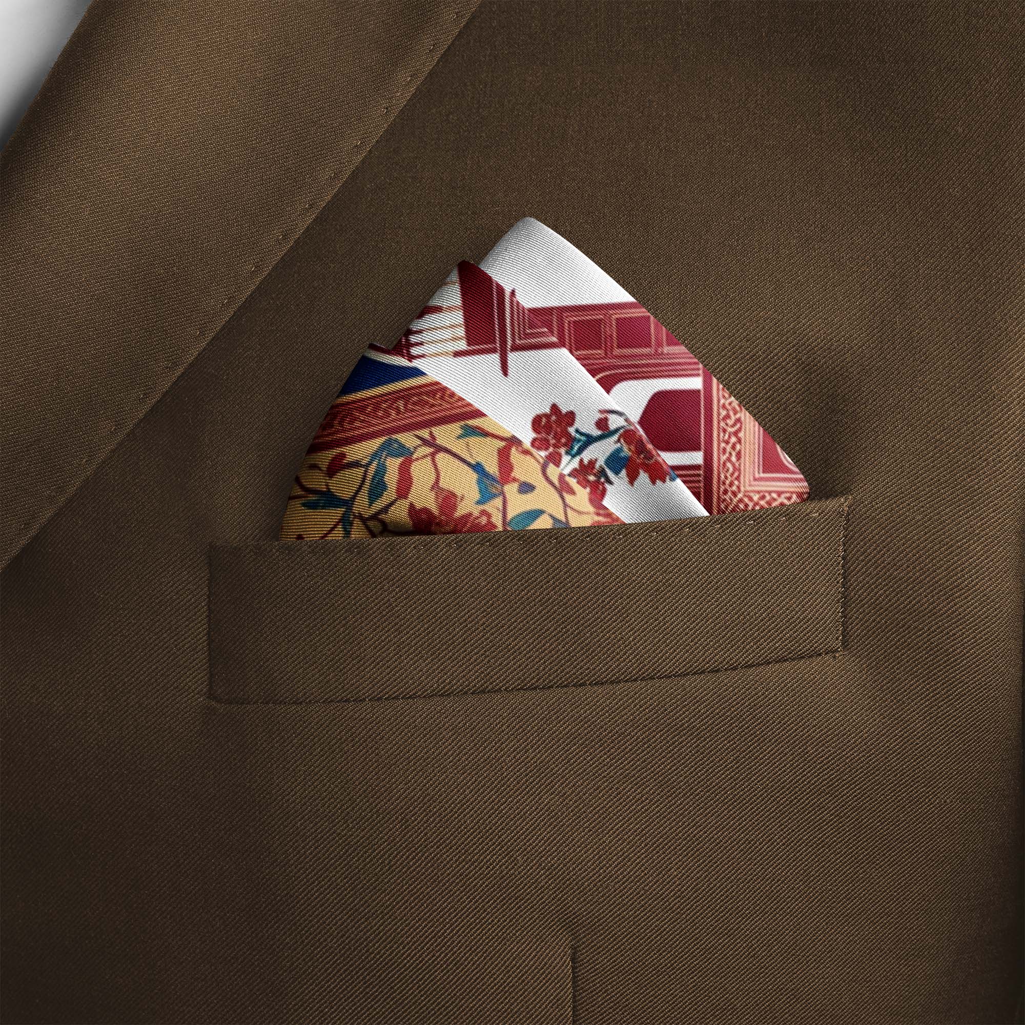 VALVET PRAYER SILK POCKET SQUARE