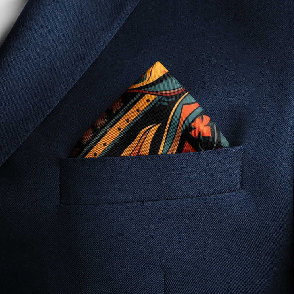 ETHNIC ANTIQUES SILK POCKET SQUARE