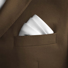 WHITE SILK POCKET SQUARE