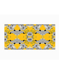 YELLOW BLACK WHITE CHEVRON SILK WOMEN HIJAB – PREMIUM COLLECTION